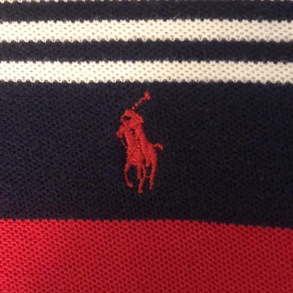 Polo Golf Ralph Lauren Striped Short Sleeve Polo Shirt Red White Blue XL